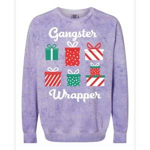 Gangsta Wrapper Funny Christmas Gift Colorblast Crewneck Sweatshirt