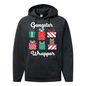 Gangsta Wrapper Funny Christmas Gift Performance Fleece Hoodie