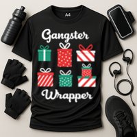 Gangsta Wrapper Funny Christmas Gift Cooling Performance Crew T-Shirt