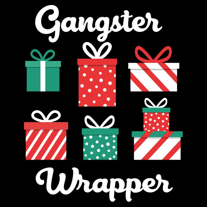Gangsta Wrapper Funny Christmas Gift Cooling Performance Crew T-Shirt
