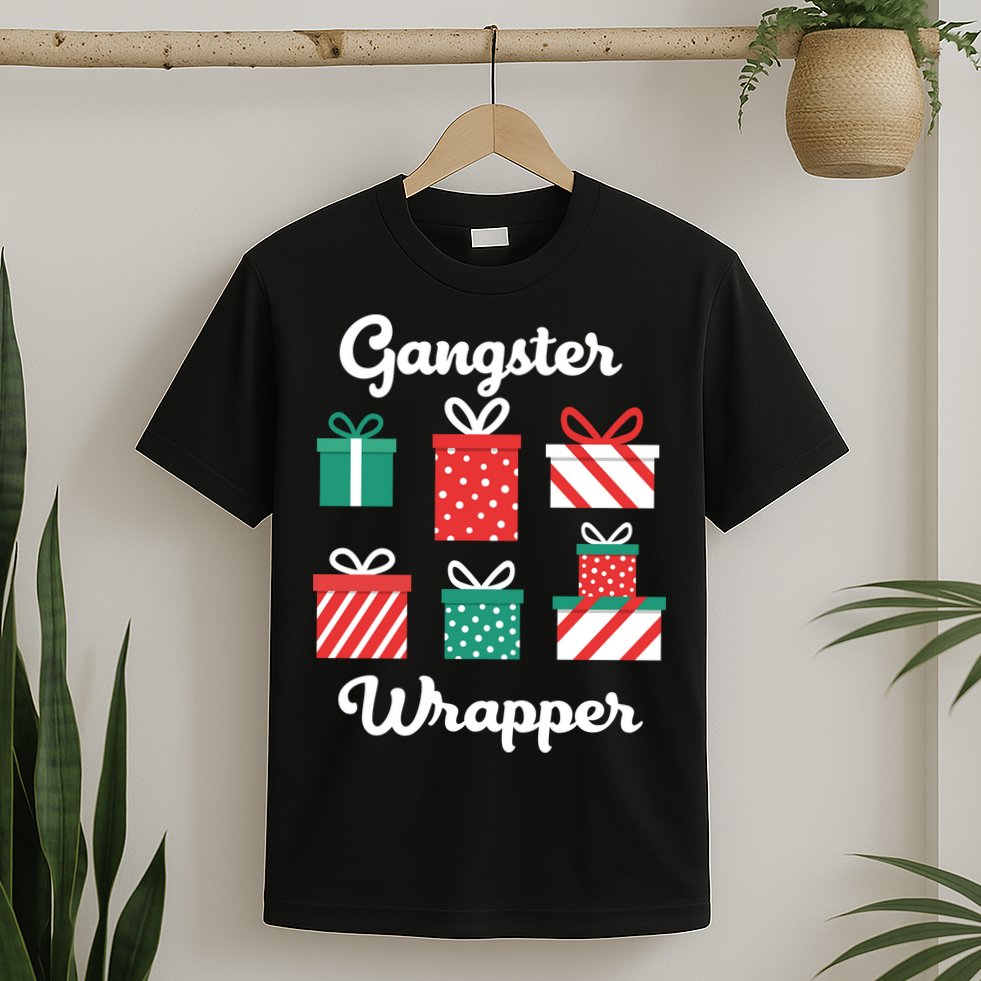 Gangsta Wrapper Funny Christmas Gift T-Shirt