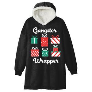 Gangsta Wrapper Funny Christmas Gift Hooded Wearable Blanket