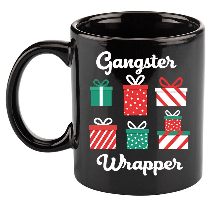 Gangsta Wrapper Funny Christmas Gift 11oz C Handle Ceramic Mug