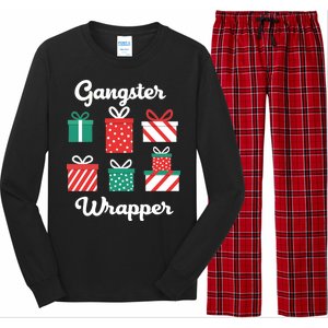 Gangsta Wrapper Funny Christmas Gift Long Sleeve Pajama Set