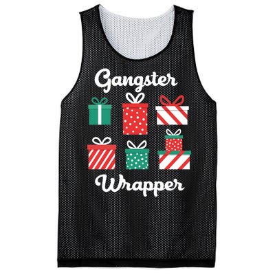 Gangsta Wrapper Funny Christmas Gift Mesh Reversible Basketball Jersey Tank