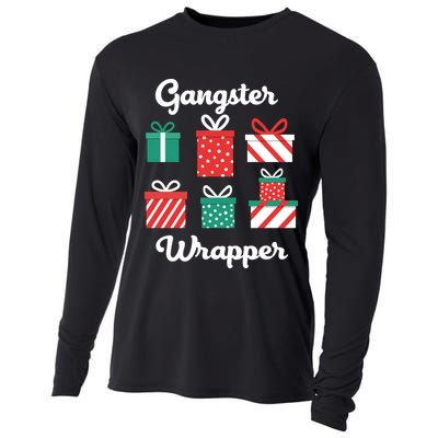 Gangsta Wrapper Funny Christmas Gift Cooling Performance Long Sleeve Crew