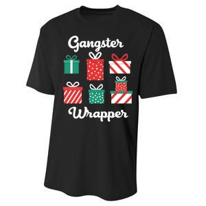 Gangsta Wrapper Funny Christmas Gift Performance Sprint T-Shirt