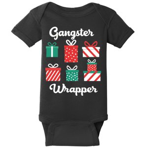 Gangsta Wrapper Funny Christmas Gift Baby Bodysuit