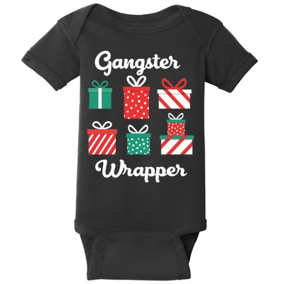 Gangsta Wrapper Funny Christmas Gift Baby Bodysuit