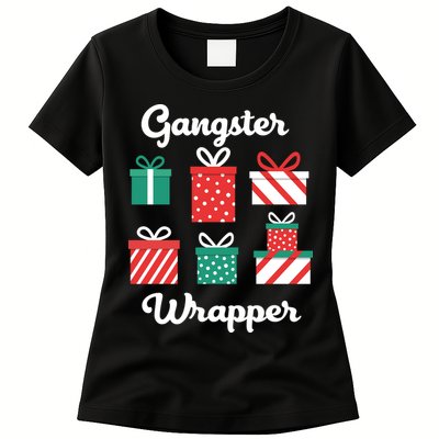 Gangsta Wrapper Funny Christmas Gift Womens T-Shirt