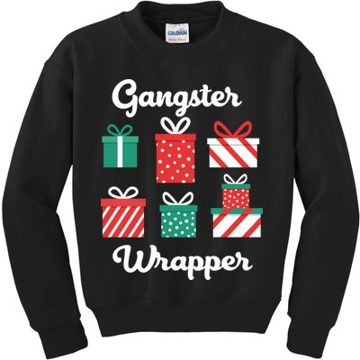 Gangsta Wrapper Funny Christmas Gift Kids Sweatshirt