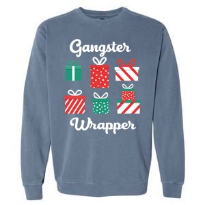 Gangsta Wrapper Funny Christmas Gift Garment-Dyed Sweatshirt