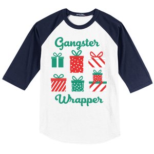 Gangsta Wrapper Funny Christmas Gift Baseball Sleeve Shirt