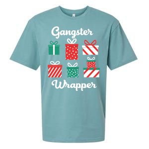 Gangsta Wrapper Funny Christmas Gift Sueded Cloud Jersey T-Shirt