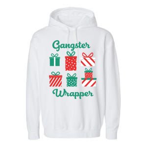 Gangsta Wrapper Funny Christmas Gift Garment-Dyed Fleece Hoodie