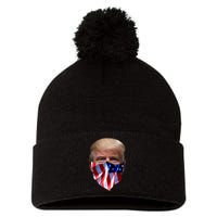 Gangster Donald Trump Pom Pom 12in Knit Beanie