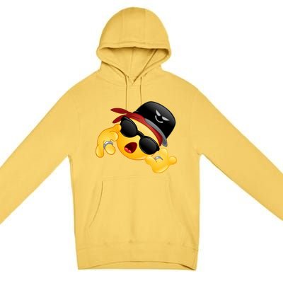 Gangster Emoji Smiley Premium Pullover Hoodie