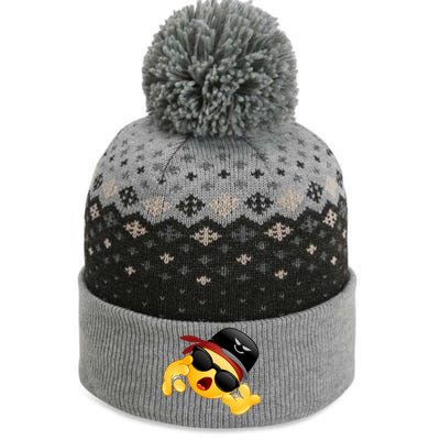 Gangster Emoji Smiley The Baniff Cuffed Pom Beanie