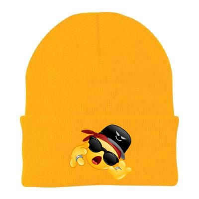 Gangster Emoji Smiley Knit Cap Winter Beanie