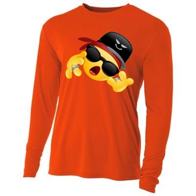 Gangster Emoji Smiley Cooling Performance Long Sleeve Crew