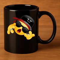 Gangster Emoji Smiley 11oz C Handle Ceramic Mug
