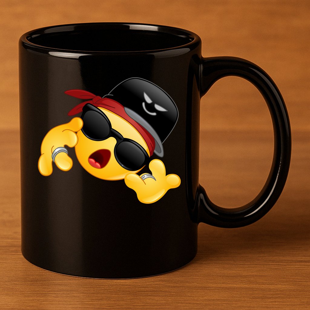 Gangster Emoji Smiley 11oz C Handle Ceramic Mug