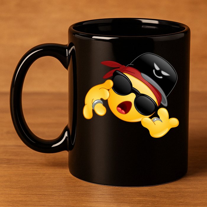 Gangster Emoji Smiley 11oz C Handle Ceramic Mug