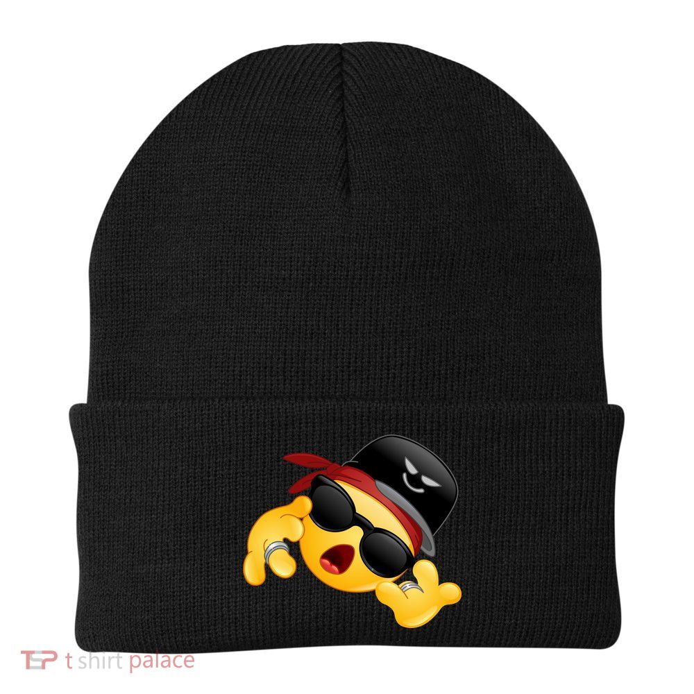 Gangster Emoji Smiley Beanie