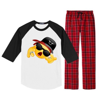 Gangster Emoji Smiley Raglan Sleeve Pajama Set