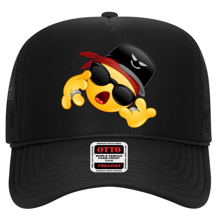 Gangster Emoji Smiley Trucker Hat