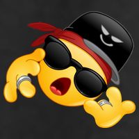 Gangster Emoji Smiley Trucker Hat