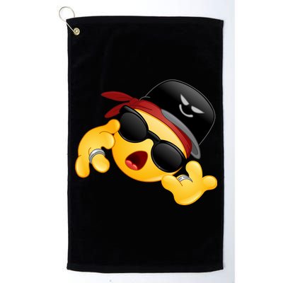 Gangster Emoji Smiley Platinum Collection Golf Towel