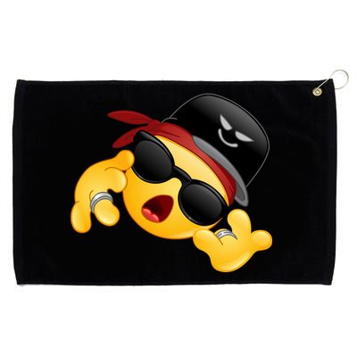 Gangster Emoji Smiley Grommeted Golf Towel