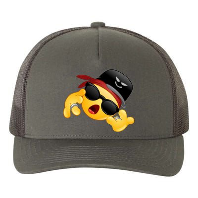 Gangster Emoji Smiley Yupoong Adult 5-Panel Trucker Hat