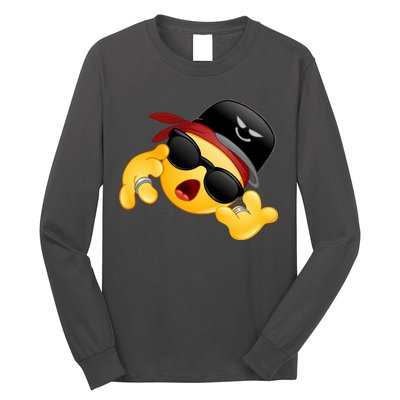 Gangster Emoji Smiley Long Sleeve Shirt