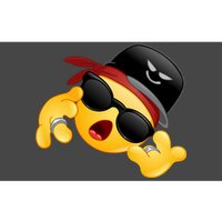 Gangster Emoji Smiley Bumper Sticker