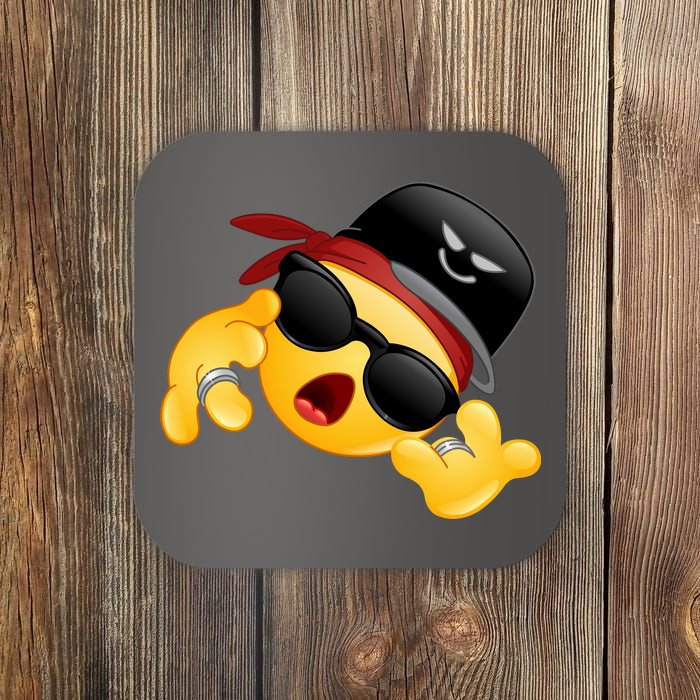 Gangster Emoji Smiley Coaster