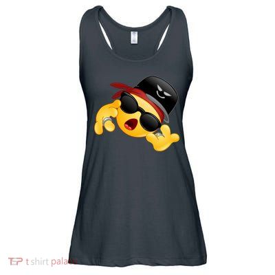 Gangster Emoji Smiley Ladies Essential Flowy Tank