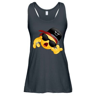 Gangster Emoji Smiley Ladies Essential Flowy Tank