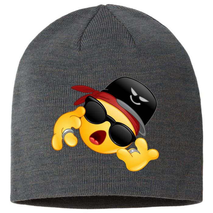 Gangster Emoji Smiley Sustainable Beanie