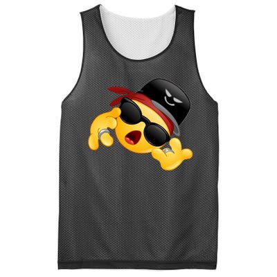 Gangster Emoji Smiley Mesh Reversible Basketball Jersey Tank