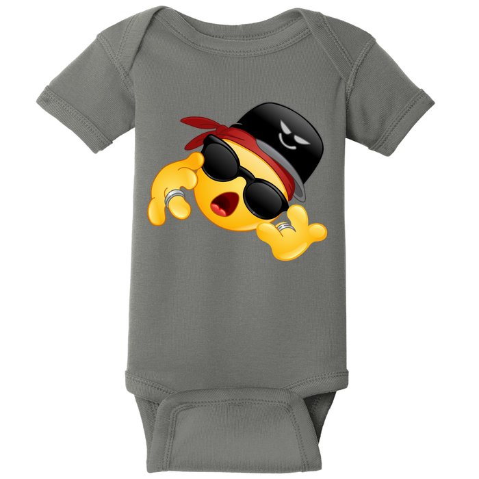 Gangster Emoji Smiley Baby Bodysuit