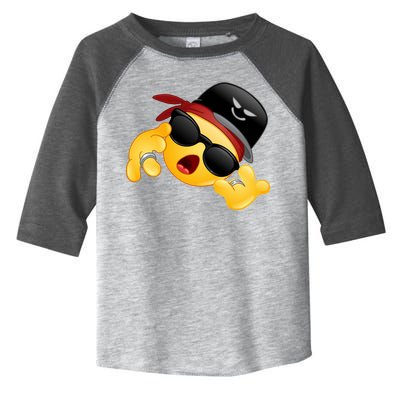 Gangster Emoji Smiley Toddler Fine Jersey T-Shirt