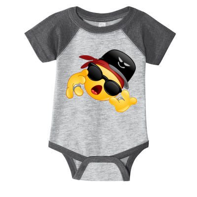 Gangster Emoji Smiley Infant Baby Jersey Bodysuit