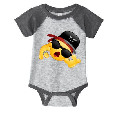 Gangster Emoji Smiley Infant Baby Jersey Bodysuit