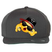 Gangster Emoji Smiley Wool Snapback Cap