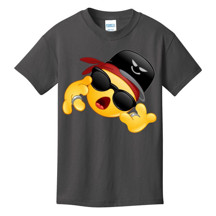 Gangster Emoji Smiley Kids T-Shirt