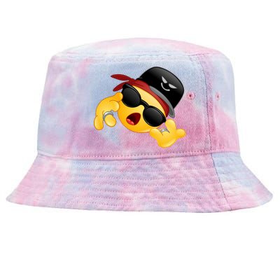 Gangster Emoji Smiley Tie-Dyed Bucket Hat