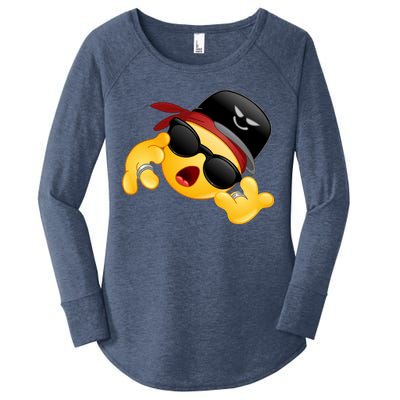 Gangster Emoji Smiley Women's Perfect Tri Tunic Long Sleeve Shirt