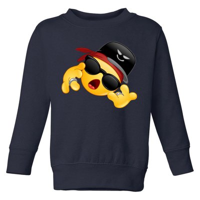 Gangster Emoji Smiley Toddler Sweatshirt